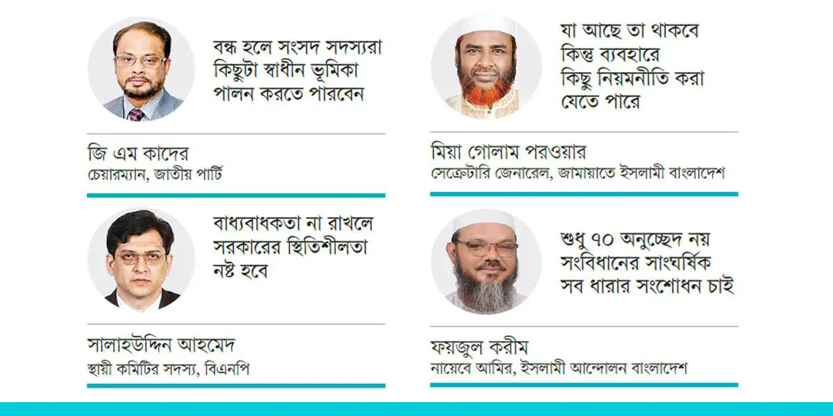 আবার আলোচনায় সংবিধানের ৭০ অনুচ্ছেদ