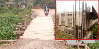 টেকেরঘাট সেতুর নির্মাণকাজ বন্ধে দুর্ভোগ চরমে