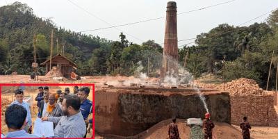 রাঙামাটিতে বন্ধ করা ইটভাটা চালু করায় ৭ লাখ টাকা জরিমানা