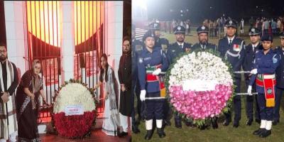 মৌলভীবাজারে একুশের প্রথম প্রহরে শ্রদ্ধা নিবেদন
