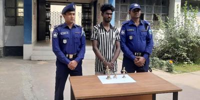 বেলকুচিতে মন্দিরে চুরি, শ্বশুরবাড়ি থেকে গ্রেপ্তার চোর