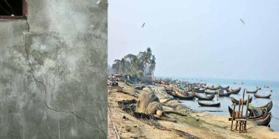মায়ানমারে আবারও বিকট শব্দ, বাড়ির দেয়ালে ফাটল