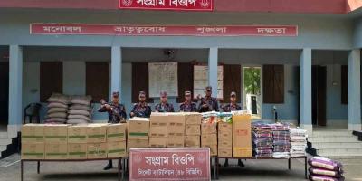 সিলেট-সুনামগঞ্জ সীমান্তে কোটি টাকার চোরাই পণ্য জব্দ