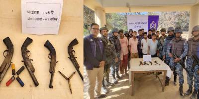 টেকনাফে আগ্নেয়াস্ত্র গুলিসহ আটক ৩, অপহৃত ভিকটিম উদ্ধার