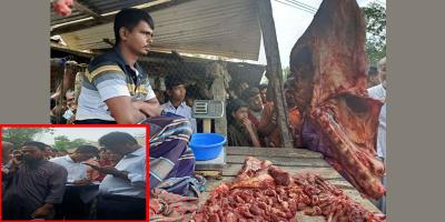 চাঁদপুরে মরা গরুর মাংস বিক্রির দায়ে জরিমানা