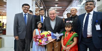 ৪ দিনের সফরে ঢাকায় জাতিসংঘের মহাসচিব
