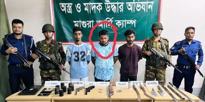 মাগুরায় লুটকৃত টিয়ারশেল-অস্ত্রসহ স্বেচ্ছাসেবক দলের নেতা আটক