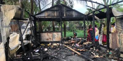 দাউদকান্দিতে ভয়াবহ আগুনে মুদি ব্যবসায়ীর স্বপ্ন পুড়ে ছাই