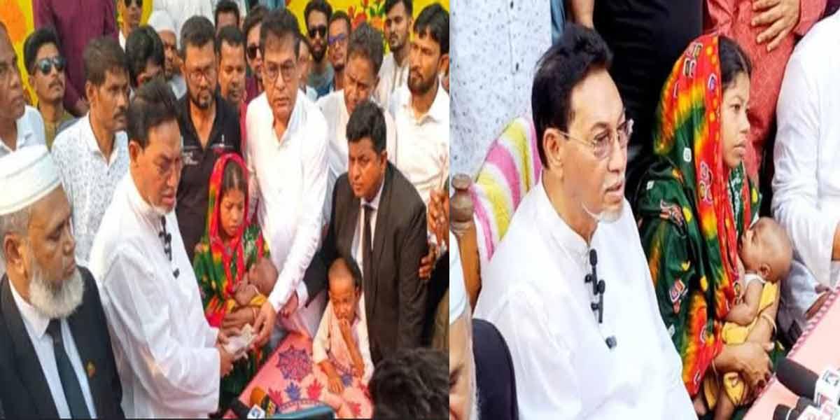 এবার নিহত মন্টু দাশের পরিবারের পাশে বিএনপির ভাইস চেয়ারম্যান মনি