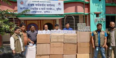 কুষ্টিয়ায় নকল ব্যান্ডরোলযুক্ত বিড়ি আটক