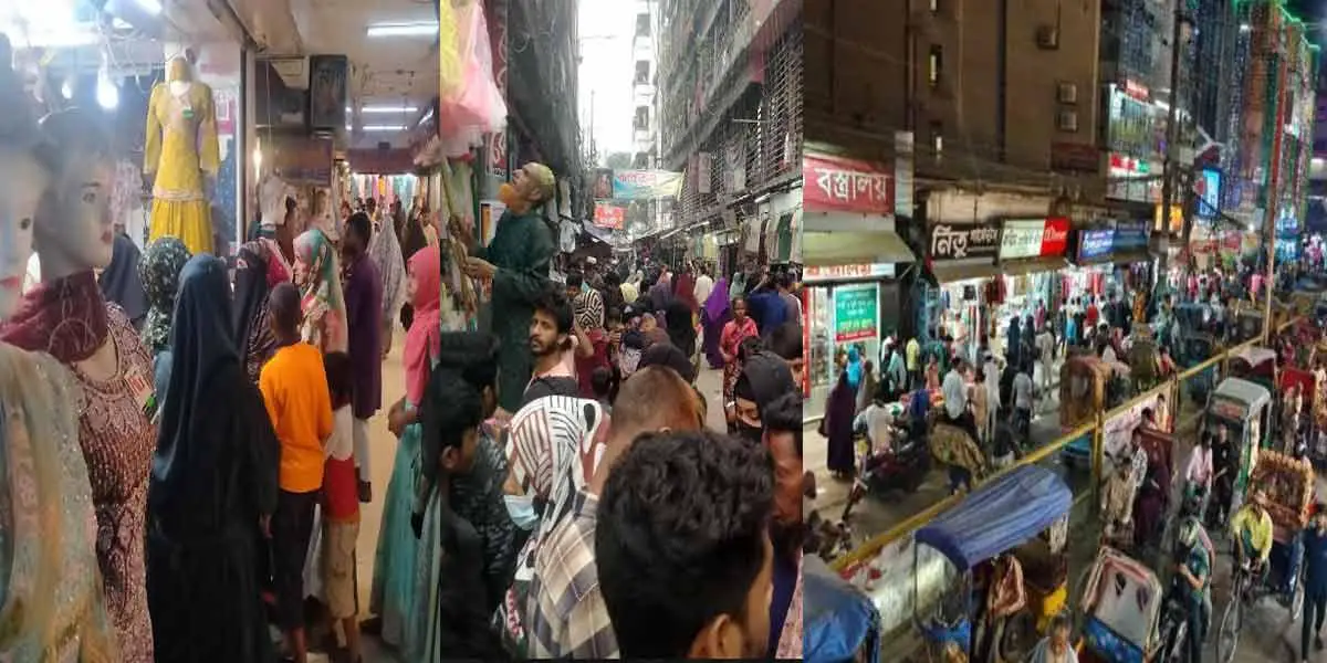 চড়া দামে পোশাক বিক্রি, তবুও ক্রেতাদের ঢল