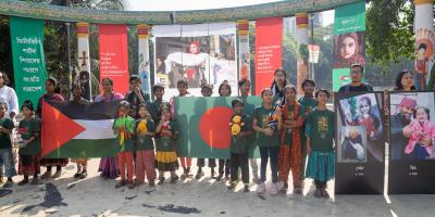 গাজার শিশুদের স্মরণে ঢাকায় শিশুদের সংহতি সমাবেশ