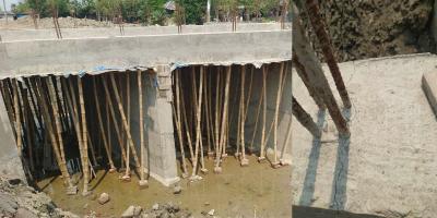 শ্যামনগরে কাজ শেষ না হতেই কালভার্টে ফাটল