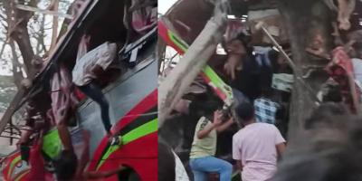 কুমিল্লায় বাস নিয়ন্ত্রণ হারিয়ে গাছে ধাক্কা, নিহত ৩