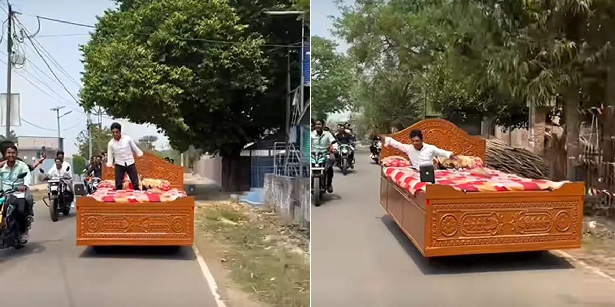 প্রেমিকার ইচ্ছায় ‘খাট গাড়ি’ বানিয়ে ফেললেন নবাব শেখ