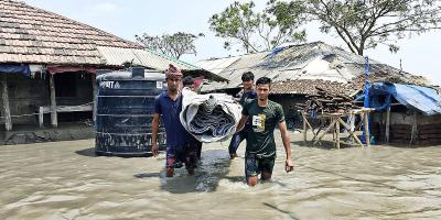 সাতক্ষীরায় ৪ দিনেও হয়নি বিকল্প বাঁধ