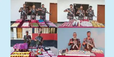 বেনাপোল সীমান্তে সাড়ে ৭ লাখ টাকার ভারতীয় চোরাই পণ্য জব্দ