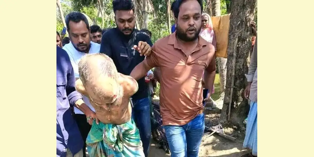 স্ত্রীকে হত্যায় অভিযুক্ত স্বামীকে গণপিটুনি