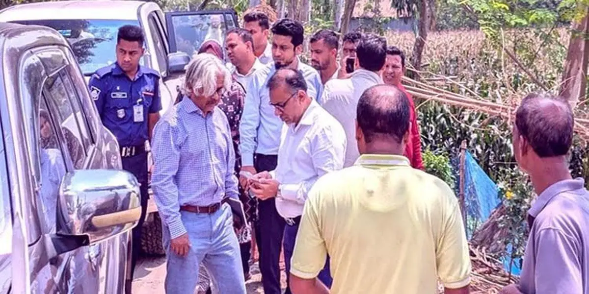 গঙ্গাচড়ায় চীনা অর্থায়নে হাসপাতাল নির্মাণের জন্য এলাকা পরিদর্শন