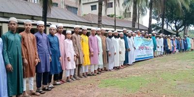 ব্রাহ্মণবাড়িয়ায় মসজিদে হামলার প্রতিবাদে সাভারে মানববন্ধন ও সংবাদ সম্মেলন