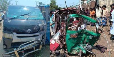 ভালুকায় মাইক্রোবাস-সিএনজি মুখোমুখি সংঘর্ষে নিহত ২