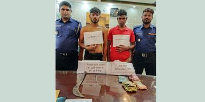 শার্শায় ব্যবসায়ীকে চাকুর ভয় দেখিয়ে টাকা ছিনতাই, আটক ২