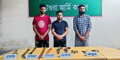 মাগুরায় দেশি-বিদেশি অস্ত্রসহ গ্রেপ্তার ৩