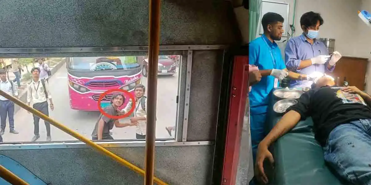 ঢাবির বাসে হামলা, বাসচালকসহ আহত ৬ শিক্ষার্থী