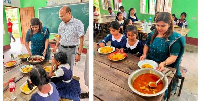 শিক্ষার্থীদের উপস্থিতি বাড়াতে ইউএনওর ‘মিড ডে মিল’