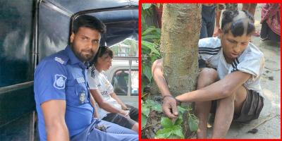 মুন্সীগঞ্জে ধর্ষণের অভিযোগে যুবকের চুল কেটে পুলিশে সোপর্দ