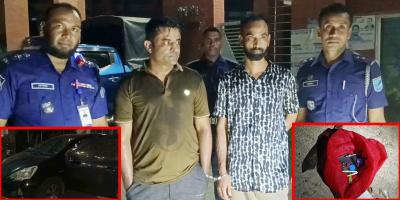 গোপালগঞ্জে ইয়াবা, দেশীয় অস্ত্র ও গাড়িসহ গ্রেপ্তার ২