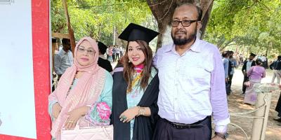 মা-বাবাকে সমাবর্তনে আনতে পেরে খুশি শামসেদ জেরিন