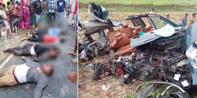 দিনাজপুরে ট্রাক-মাইক্রোবাস সংঘর্ষে নিহত ৪, আহত ৫