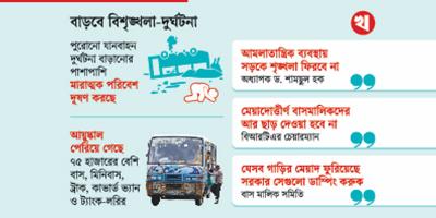 মেয়াদোত্তীর্ণ যান সড়ক থেকে সরছে না