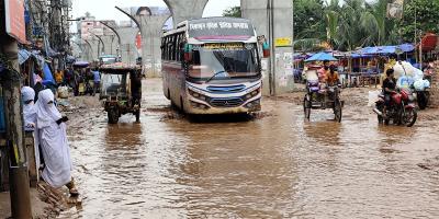 জলজট-যানজটে নাকাল সাভারের সড়ক