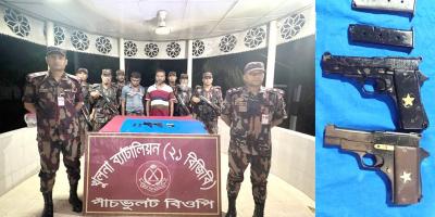 শার্শায় বিদেশি পিস্তলসহ গ্রেপ্তার ২