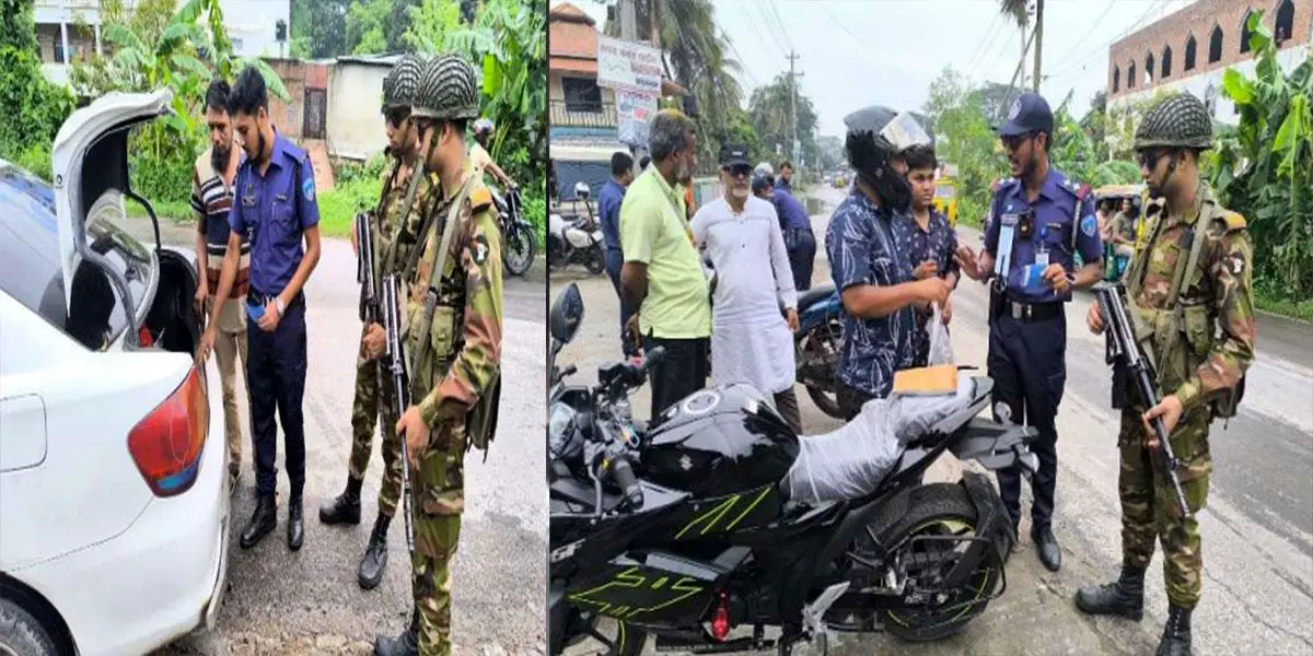 চাঁদপুরে যৌথবাহিনীর অভিযানে ২২ মোটরসাইকেল জব্দ, লাখ টাকা জরিমানা