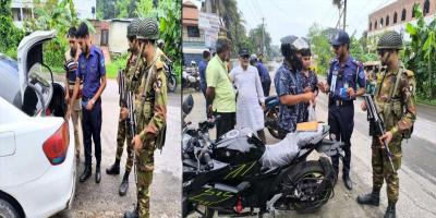 চাঁদপুরে যৌথবাহিনীর অভিযানে ২২ মোটরসাইকেল জব্দ, লাখ টাকা জরিমানা