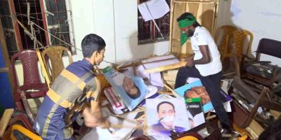 বরিশাল-লালমনিরহাটে জাপা কার্যালয় ভাঙচুর, অগ্নিসংযোগ