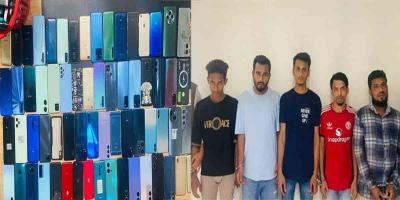 ১৩৬টি মোবাইলসহ ৫ ছিনতাইকারী গ্রেপ্তার