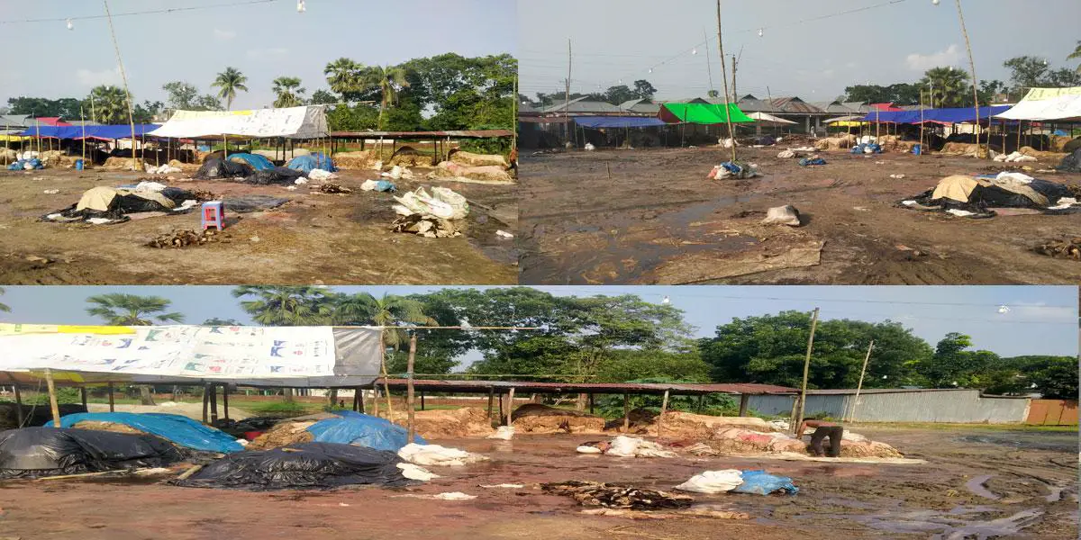 ময়মনসিংহে চামড়ার দাম নিয়ে শঙ্কায় ব্যবসায়ীরা
