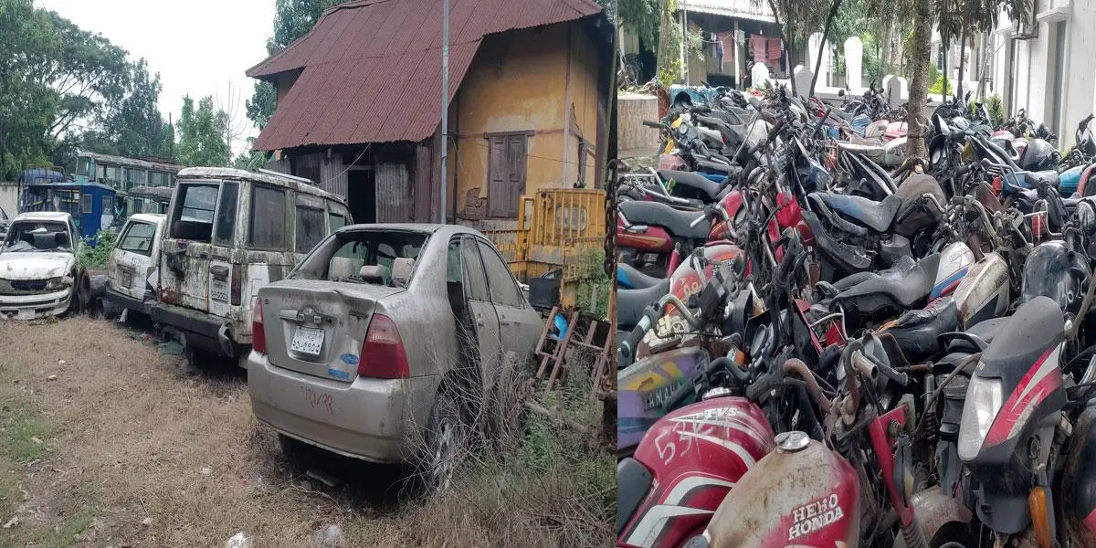 থানায় নষ্ট হচ্ছে কোটি টাকার যানবাহন