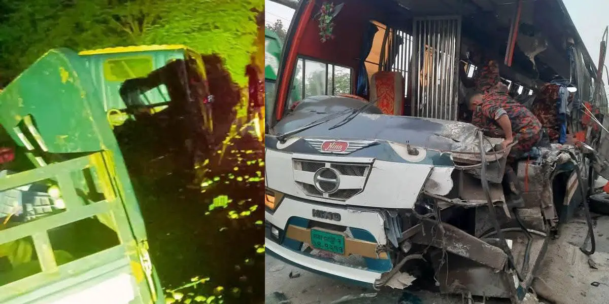 ঘোড়াঘাটে বাস-ট্রাক সংঘর্ষে নিহত ৫
