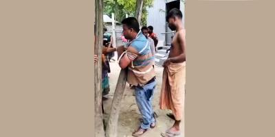 শেরপুরে সুদের টাকার জন্য গাছে বেঁধে নির্যাতন, ভিডিও ভাইরাল