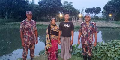 ঠাকুরগাঁও সীমান্তে পুশইন করা ভারতীয় দম্পতিকে হস্তান্তর