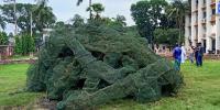 গোপালগঞ্জে পোড়ানো হলো ১৯ লাখ টাকার অবৈধ চায়না জাল