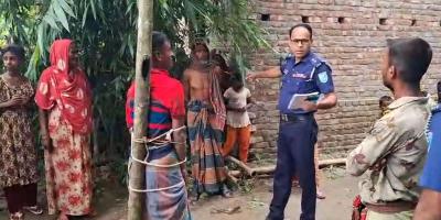 পাওনা টাকার জন্য শ্বশুরকে গাছে বেঁধে রাখলেন জামাই, আটক ৩