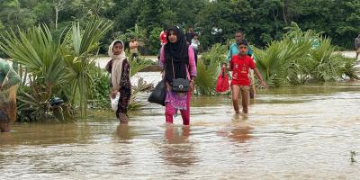 ফেনীতে বছর না ঘুরতেই আবারও বাঁধ ভেঙে প্লাবিত ফুলগাজীর ৫ গ্রাম