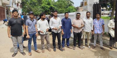 আখাউড়ায় এইচএসসি পরীক্ষার্থীদের মাঝে সুপেয় পানি বিতরণ ছাত্রদলের