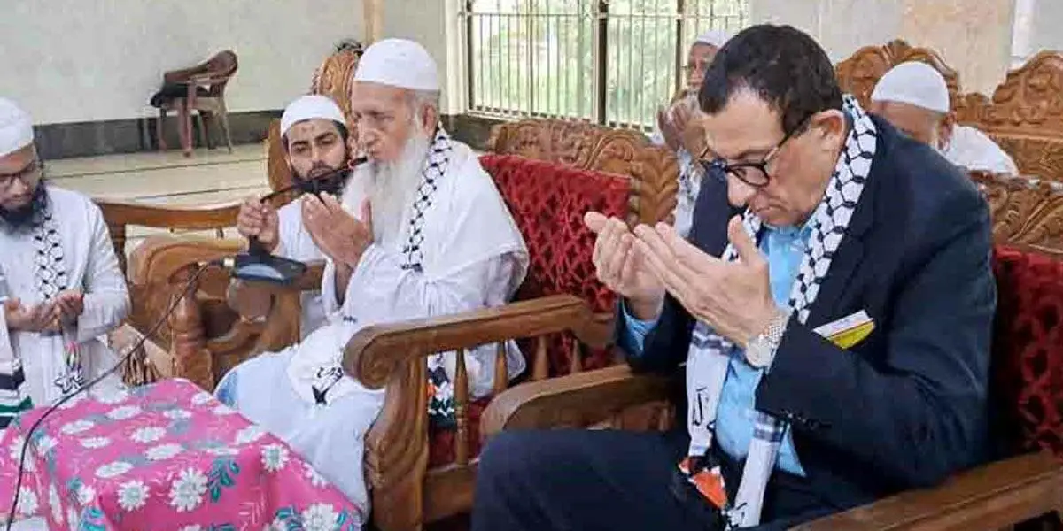 হেফাজতের আমিরের সঙ্গে ফিলিস্তিনি রাষ্ট্রদূতের সাক্ষাৎ